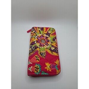 Vera Bradley Women's Cotton Georgia Wallet Rumba Pattern Zip Around Wallet